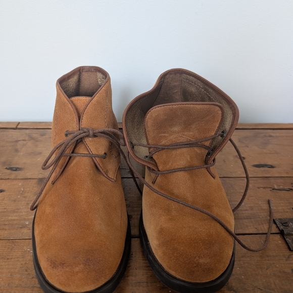 Hush Puppies Women's Tan Suede Chukka Booties In Size 8.5 - Picture 7 of 7